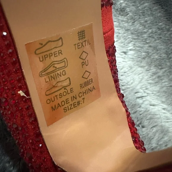 AKIRA Red Rhinestone Heels - Picture 5 of 7